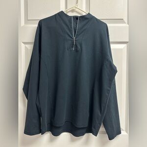 Peter Millar Men's Dark Gray/ Black Element 1/4 Zip-Up Pull Over